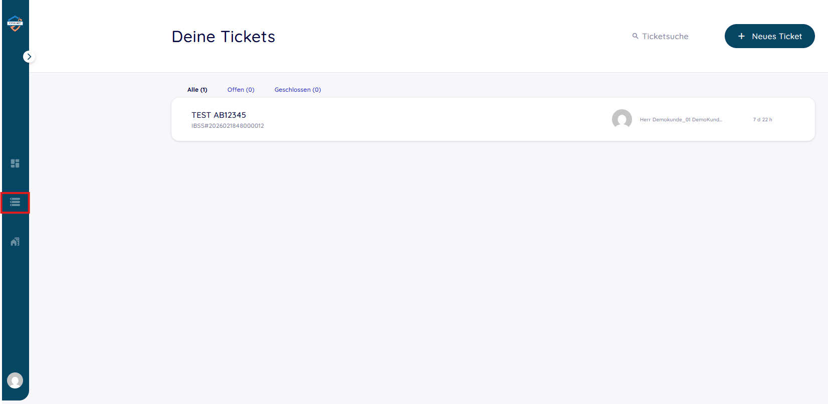 Ansicht: Deine Tickets